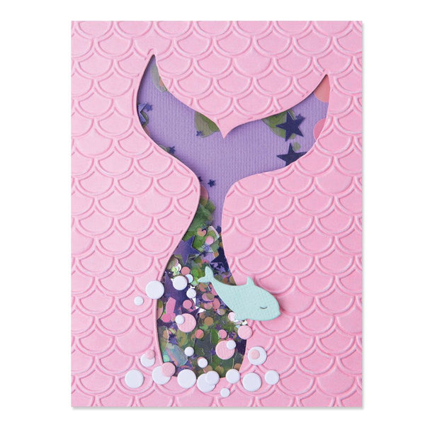 Sizzix Scales &amp; Tails Impresslits Embossing Folder by Kath Breen