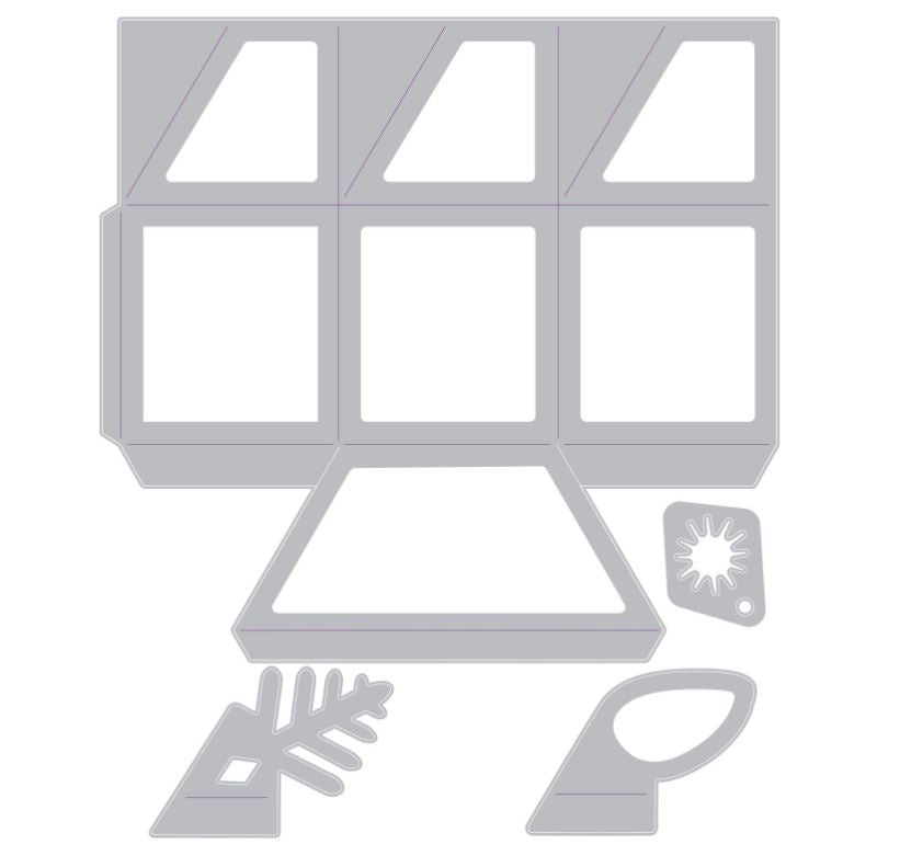 Sizzix Seasonal Hexagon Box Thinlits Die Set 4PK by Georgie Evans