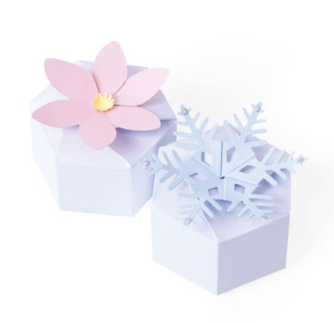 Sizzix Seasonal Hexagon Box Thinlits Die Set 4PK by Georgie Evans