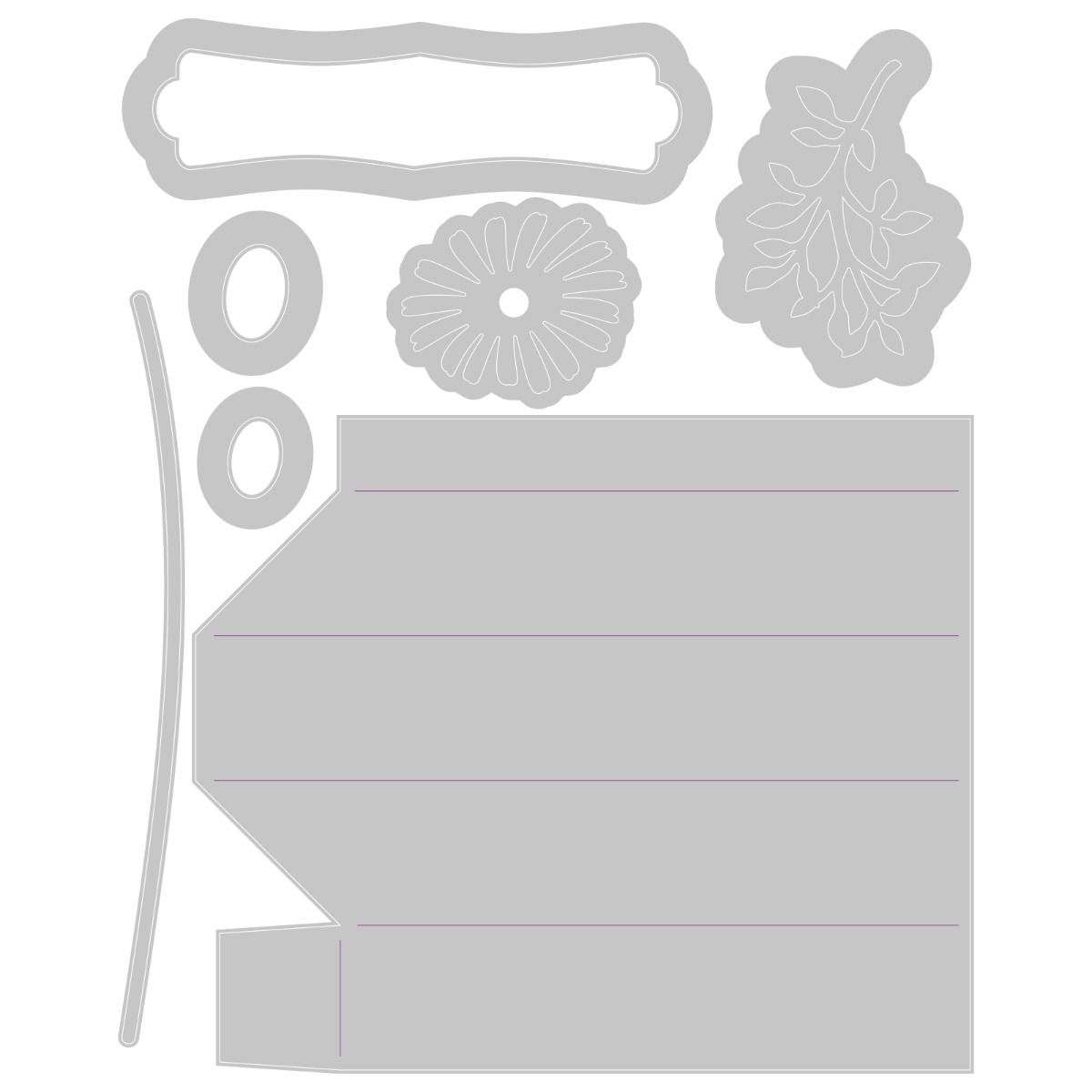 Sizzix Shadow Box Frames #1 Thinlits Die Set 7PK by Eileen Hull