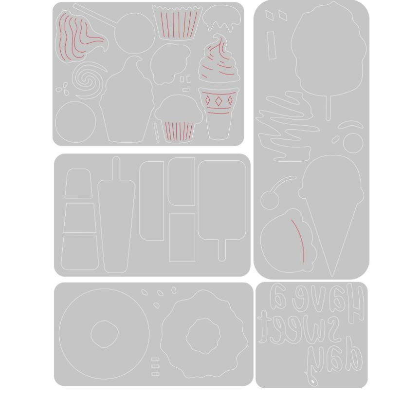 Sizzix Sweet Treats Thinlits Die Set 5Pk by Jessica Scott