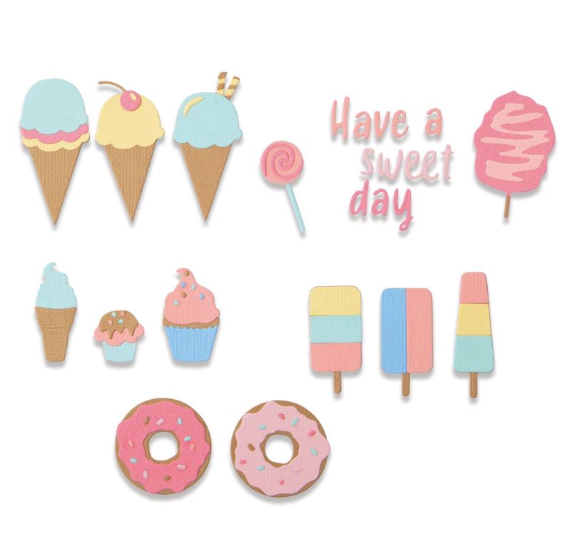 Sizzix Sweet Treats Thinlits Die Set 5Pk by Jessica Scott