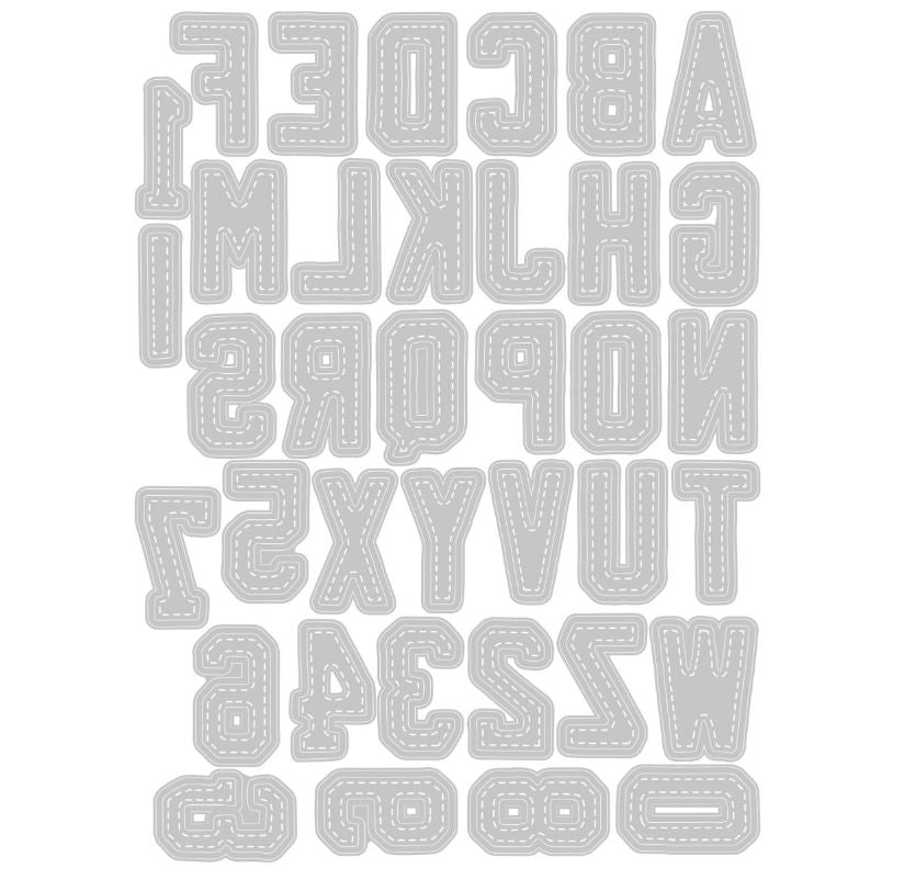Sizzix Alphanumeric Varsity Thinlits Die Set by Tim Holtz