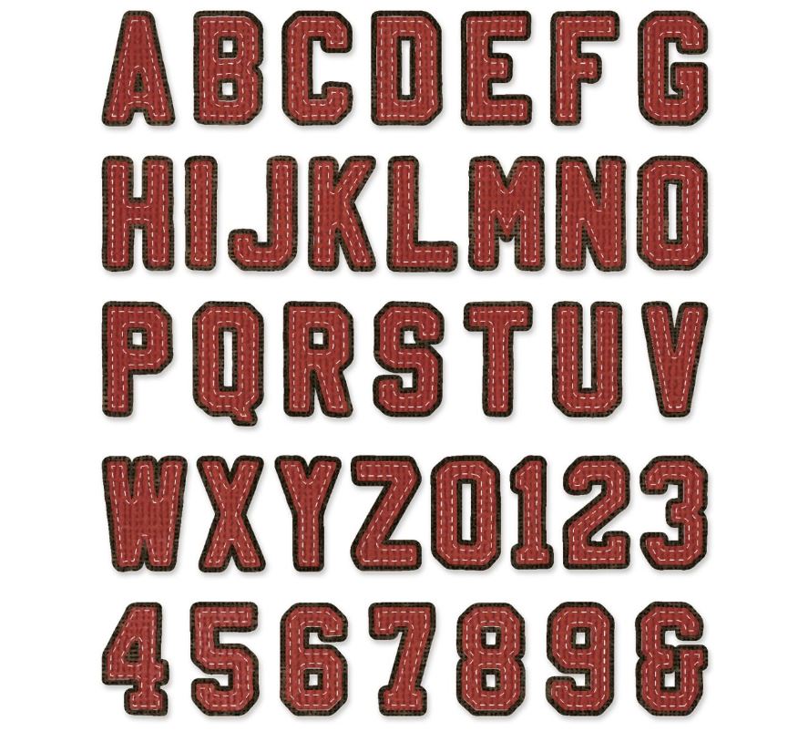Sizzix Alphanumeric Varsity Thinlits Die Set by Tim Holtz