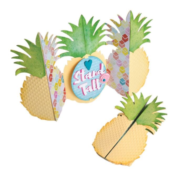 Sizzix Thinlits Dies By Jen Long-Pineapple Fold-A-Long Card
