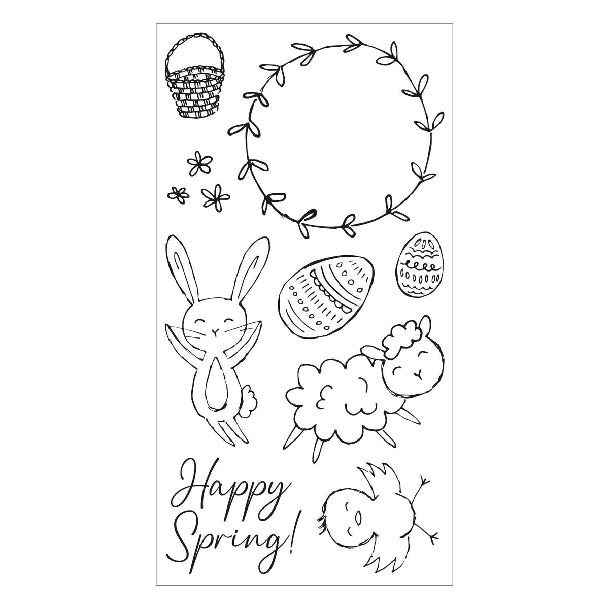 Sizzix Clear Stamps 9PK - Spring Essentials