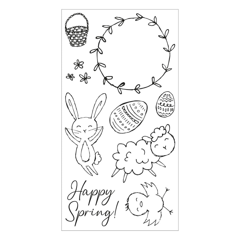 Sizzix Clear Stamps 9PK - Spring Essentials