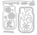 Sizzix Jar of Flowers Thinlits Die Set 17PK by Lisa Jones