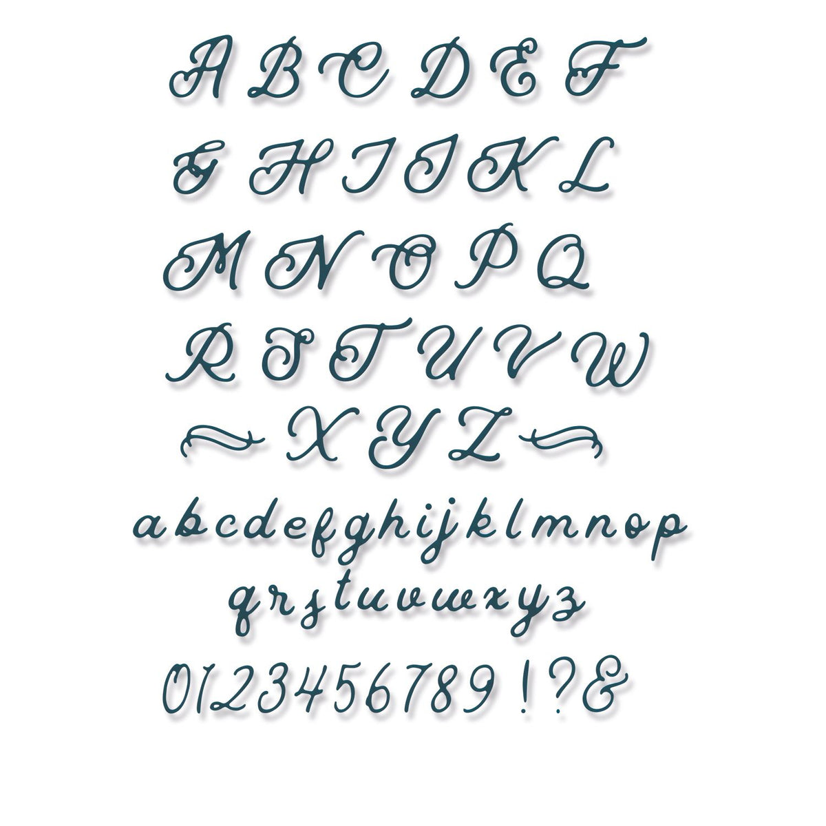 SizzixThinlitsDieScriptedAlpha