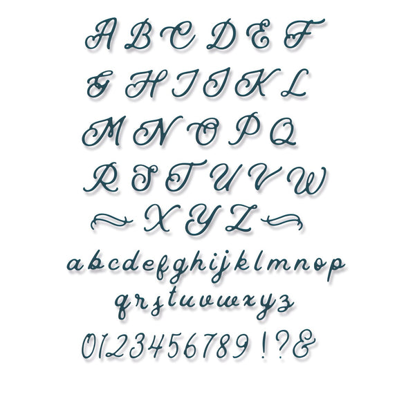 Sizzix Thinlits Die Scripted Alphabet