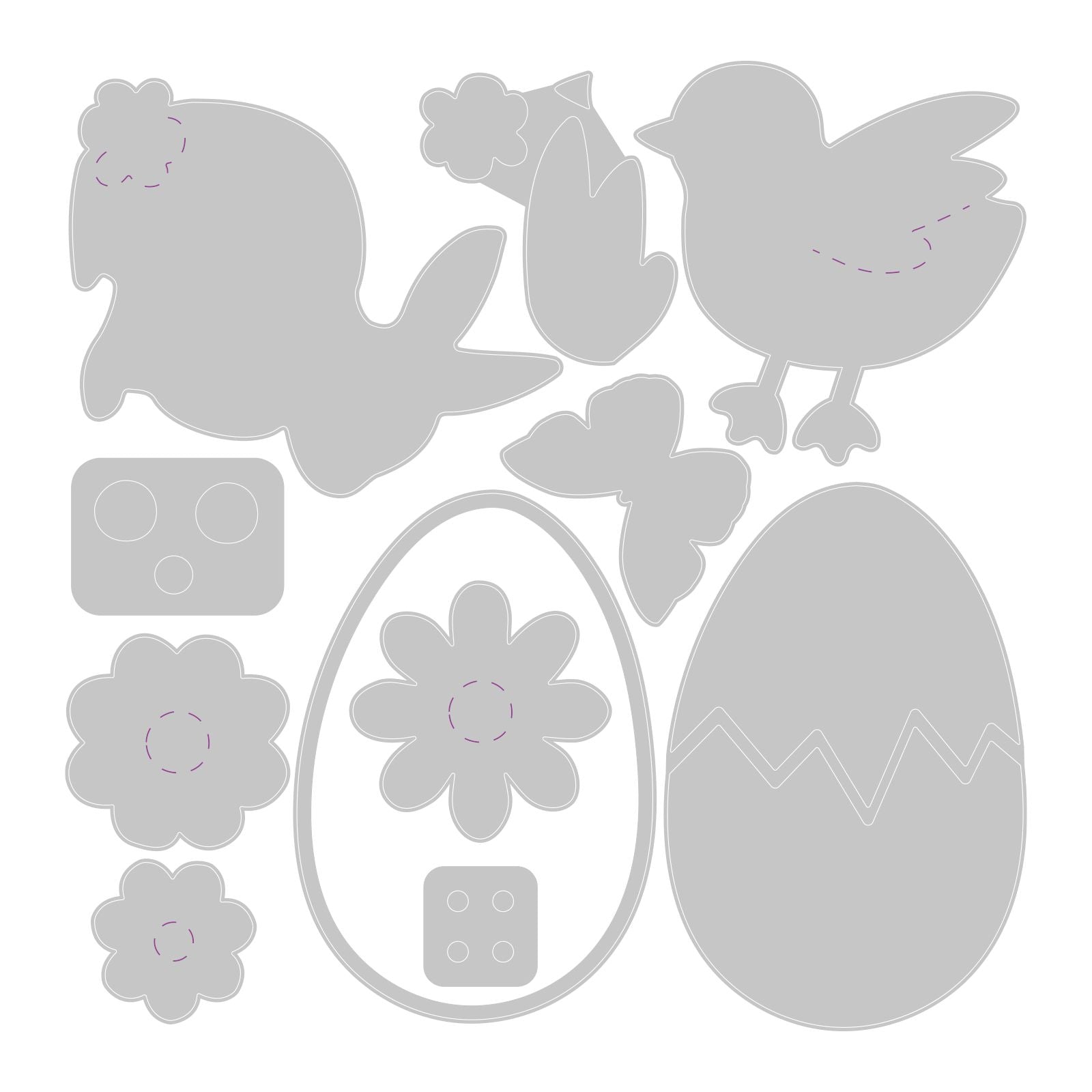 Sizzix Thinlits Die Set 11PK - Basic Easter Shapes