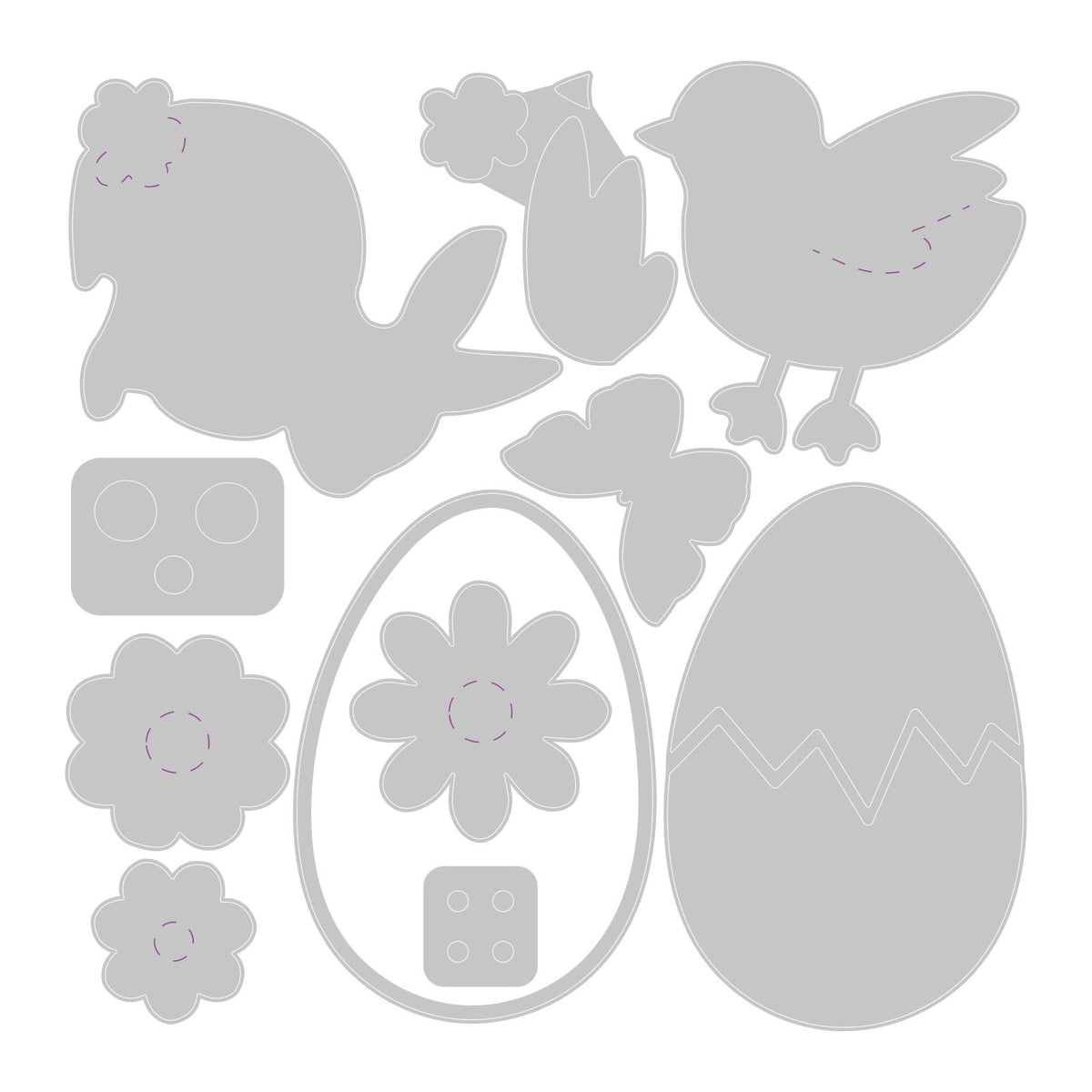 Sizzix Thinlits Die Set 11PK - Basic Easter Shapes