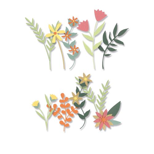 Sizzix Thinlits Die Set 16PK - Boho Bouquet