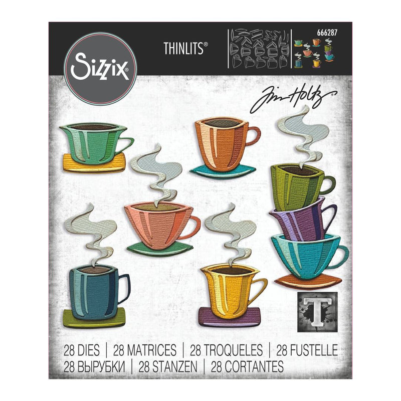 Sizzix Thinlits Die Set 28PK - Papercut Café by Tim Holtz