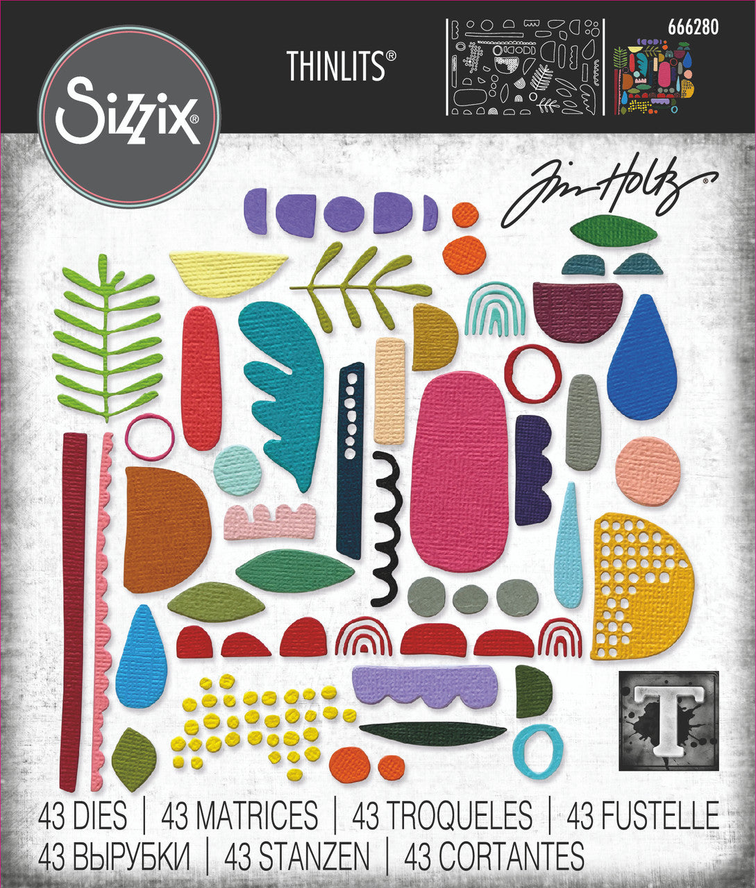 Sizzix Thinlits Die Set 43PK - Abstract Elements by Tim Holtz
