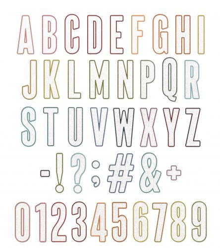 Sizzix Thinlits Die Set 43PK - Alphanumeric Bulletin by Tim Holtz