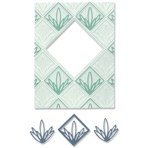 Sizzix Thinlits Die Set 4PK w/Textured Impressions Embossing Folder - Ornate Frame by Lisa Jones