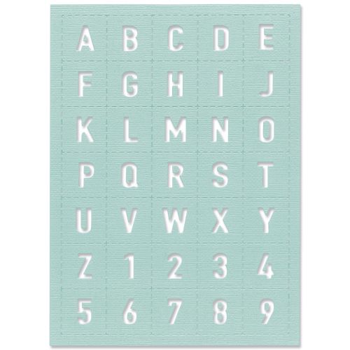 Sizzix Thinlits Die Tile Alphanumeric by Eileen Hull