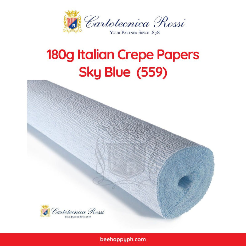 Cartotecnica Rossi Crepe Papers 180g (Red & Blue Shades) Full Roll Premium Italian Crepe Papers