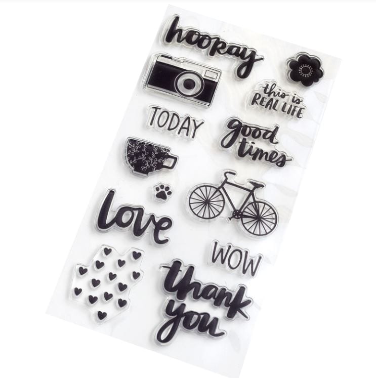 American Crafts Slice of Life Amy Tangerine Acrylic Clear Stamps