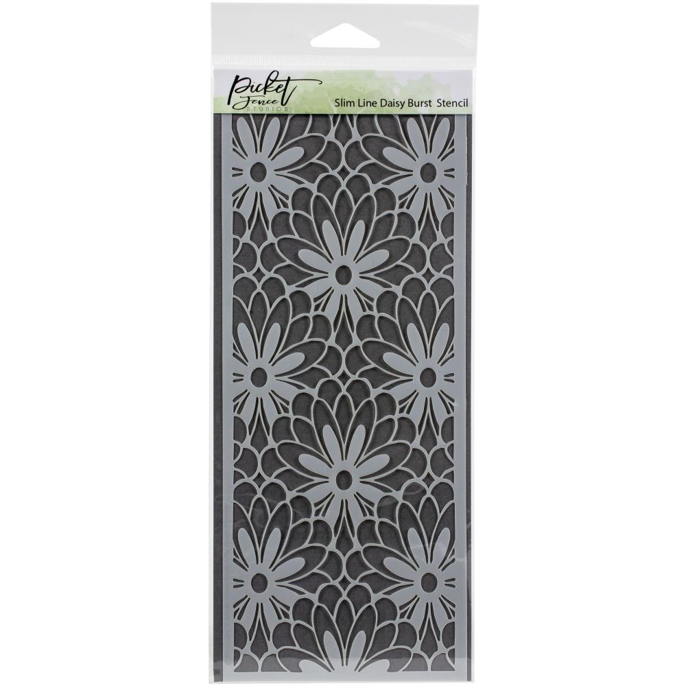 Picket Fence Studios Slimline Daisy Burst Stencil 4