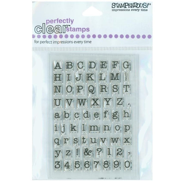 Stampendous Small Typewriter Alphabet Perfectly Clear Stamps