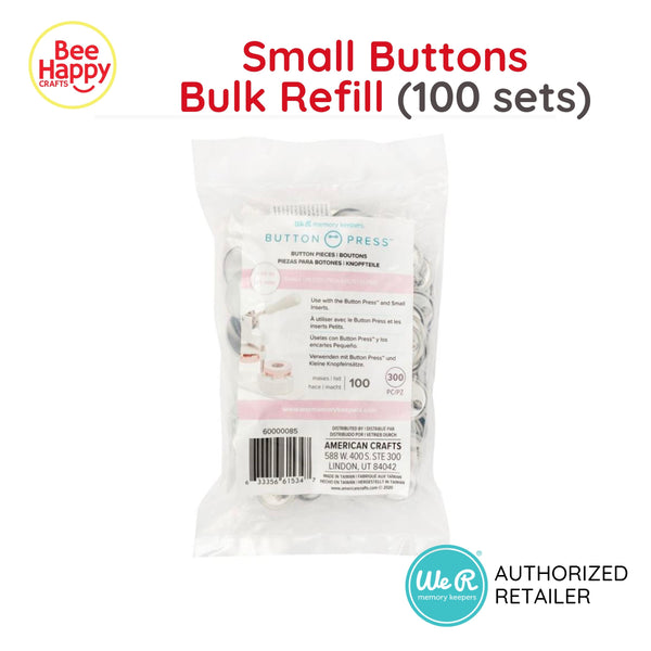 Small Buttons Bulk Refill for Button Press (Makes 100 Pins) WRMK