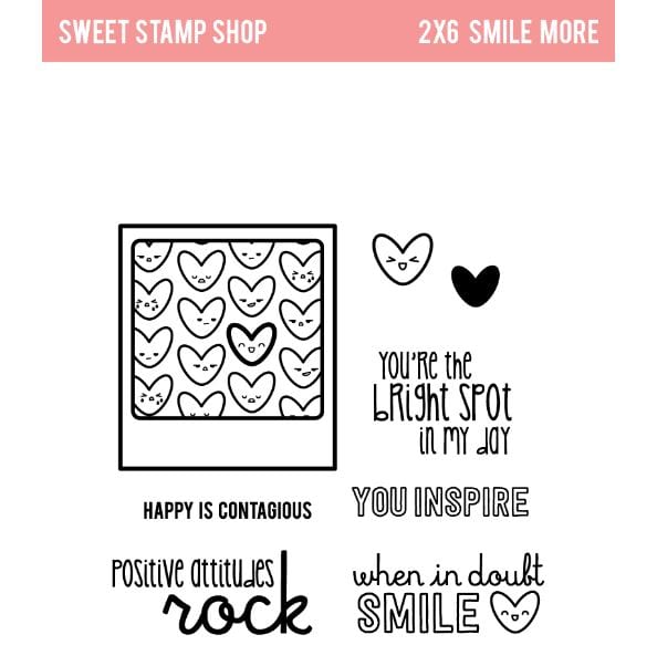 Sweet Stamp Shop Smile More Stamp Set 2"x 6"
