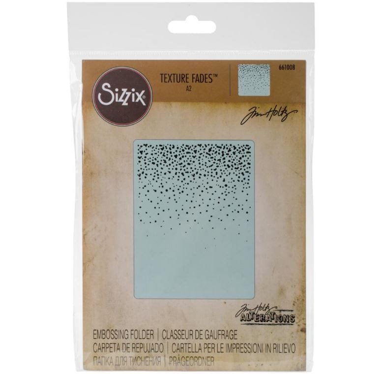 Sizzix Snowfall/Speckles By Tim Holtz Textured Impressions A2 Embossing Folder