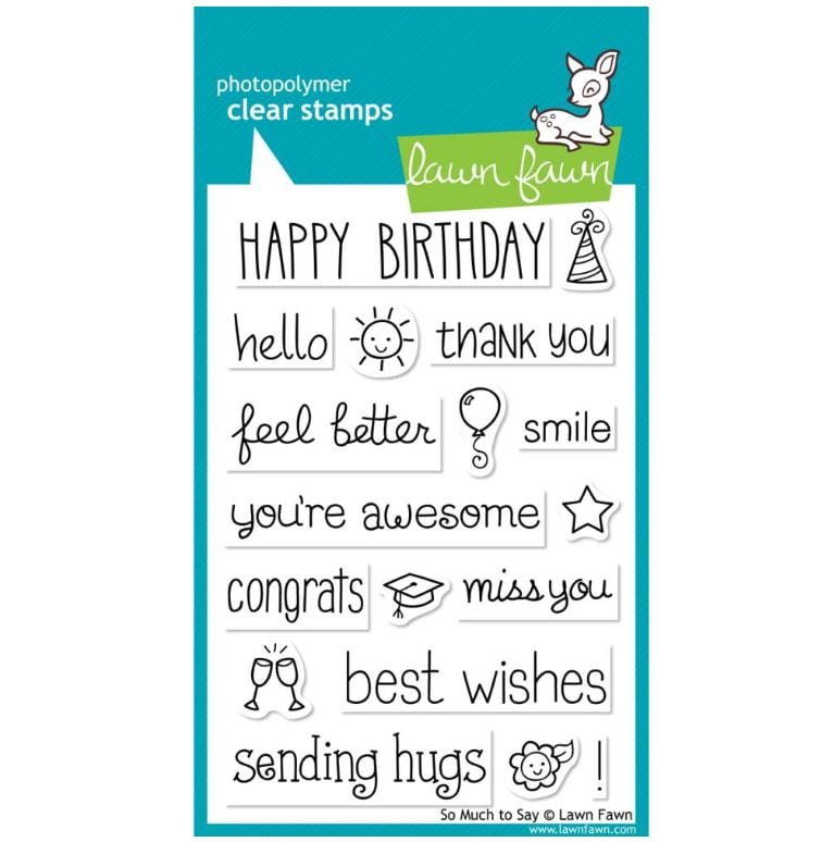 Lawn Fawn So Much To Say Clear Stamps 4