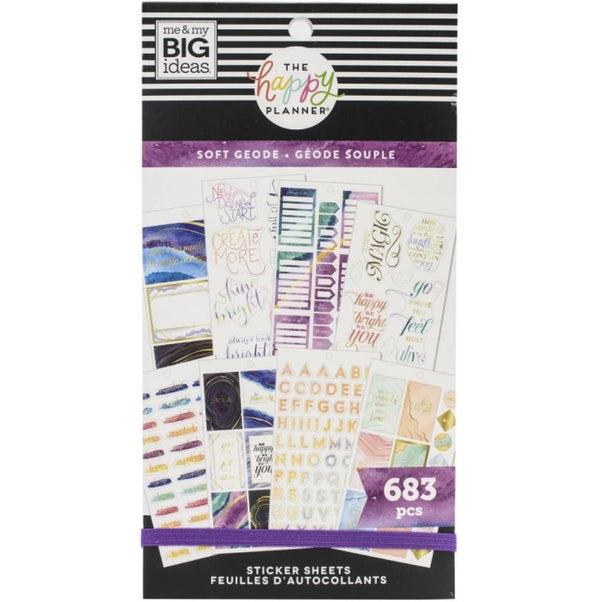 Soft Geode Value Pack Stickers Me &amp; My Big Ideas-Create 365 Happy Planner Stickers 683 Stickers