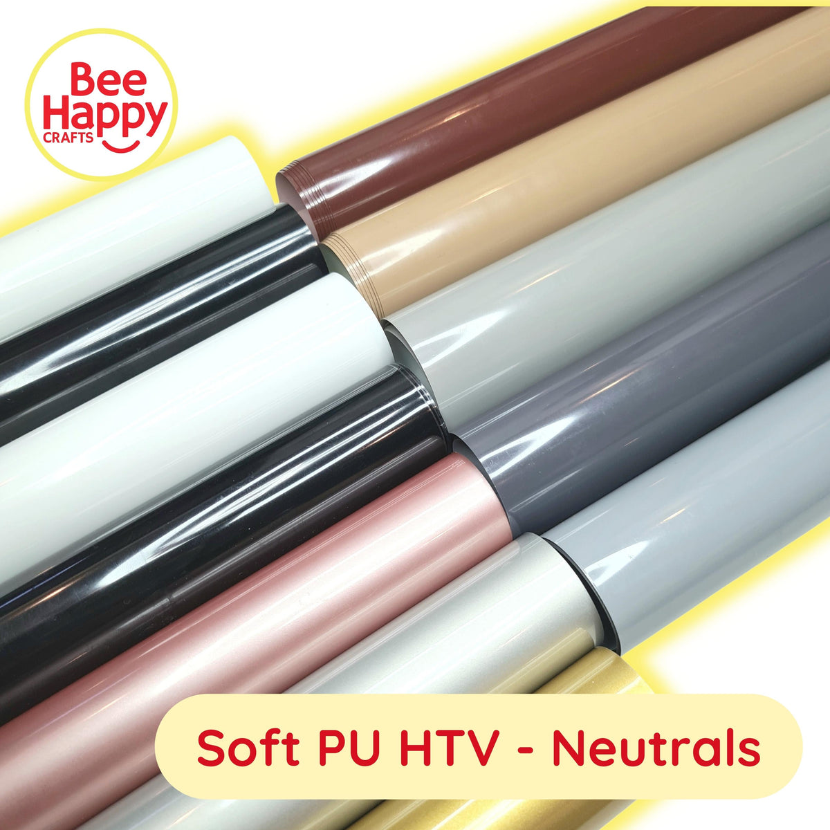 Bee Happy Neutrals and Metallic  HTV Heat Transfer Vinyl Soft PU (Iron On) 12
