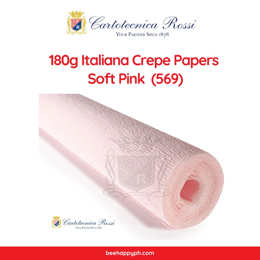 Cartotecnica Rossi Crepe Papers 180g (Purple & Pink Shades) Full Roll Premium Italian Crepe Papers