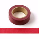 Solid Color Matte Washi Tape 15mm x 10m
