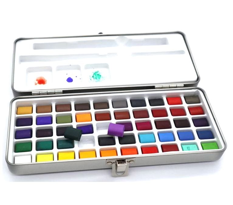 Bee Happy 50 Colors Solid Watercolor Set