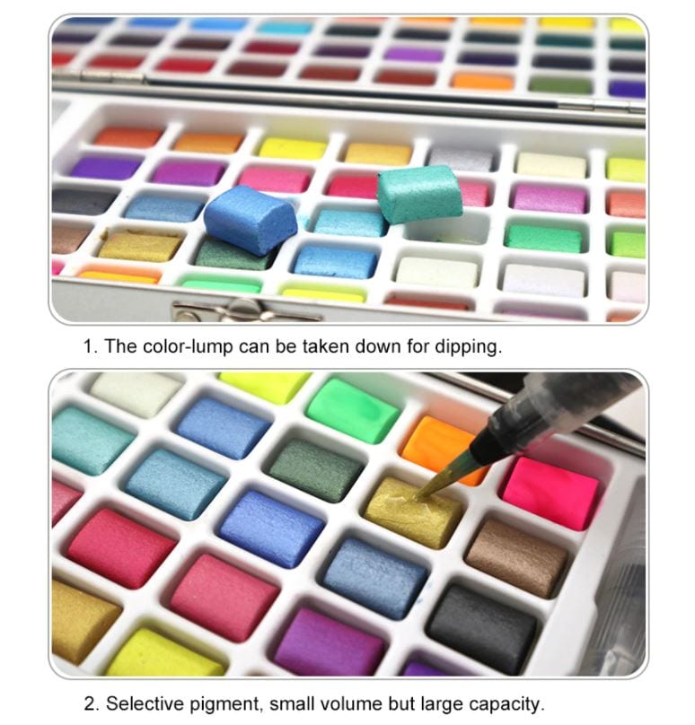 Bee Happy 90 Colors Solid Watercolor Set