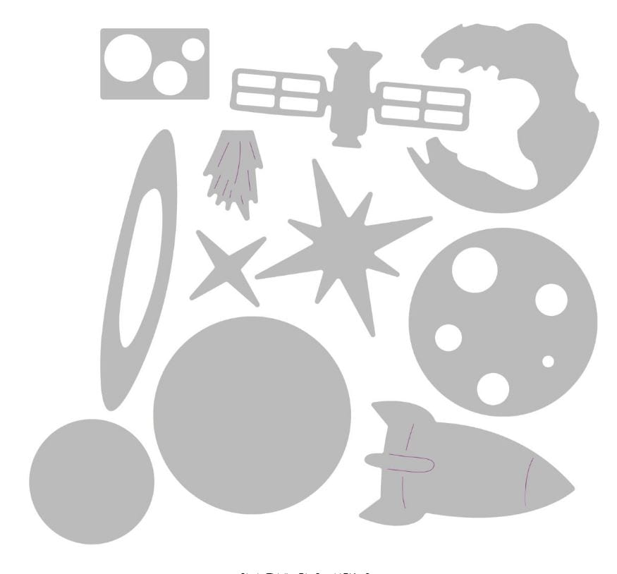 Sizzix Space Thinlits Dies 11Pk