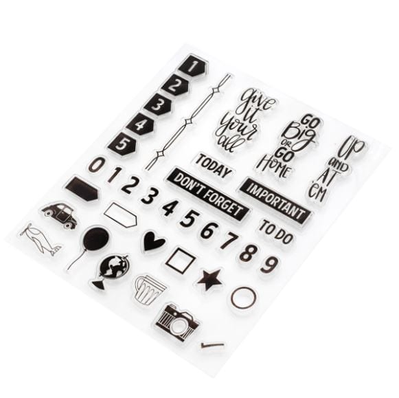 American Crafts Sparkle City Shimelle Acrylic Stamps 32/Pkg