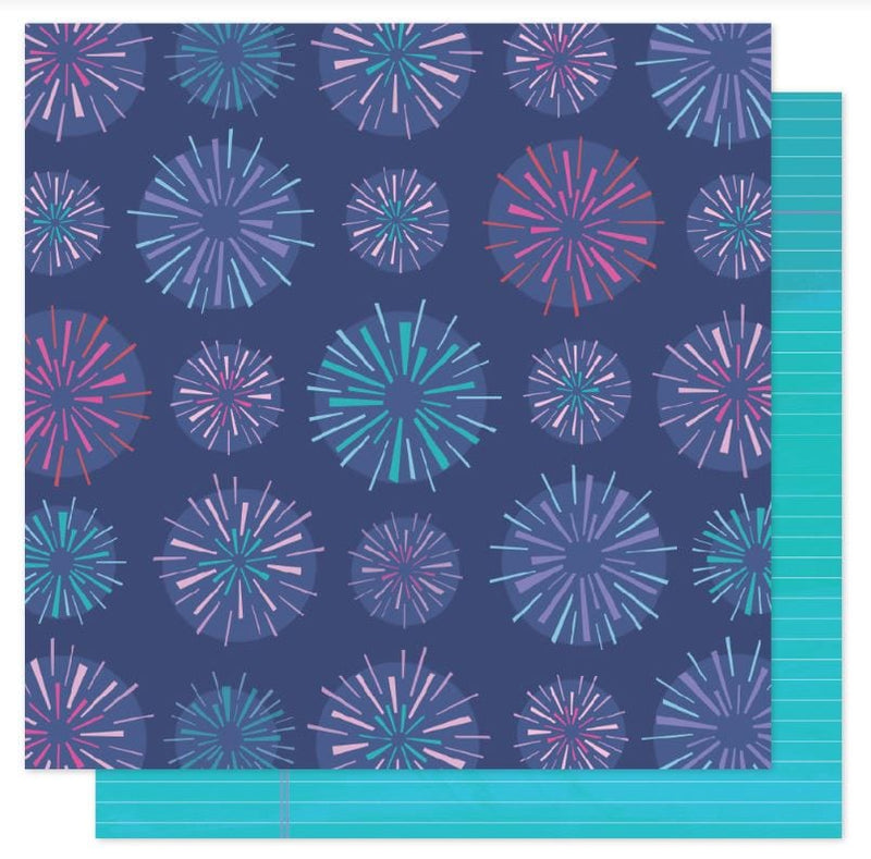 American Crafts Sparkly Sky Sparkle City Double-Sided Cardstock 12" x 12" Shimelle
