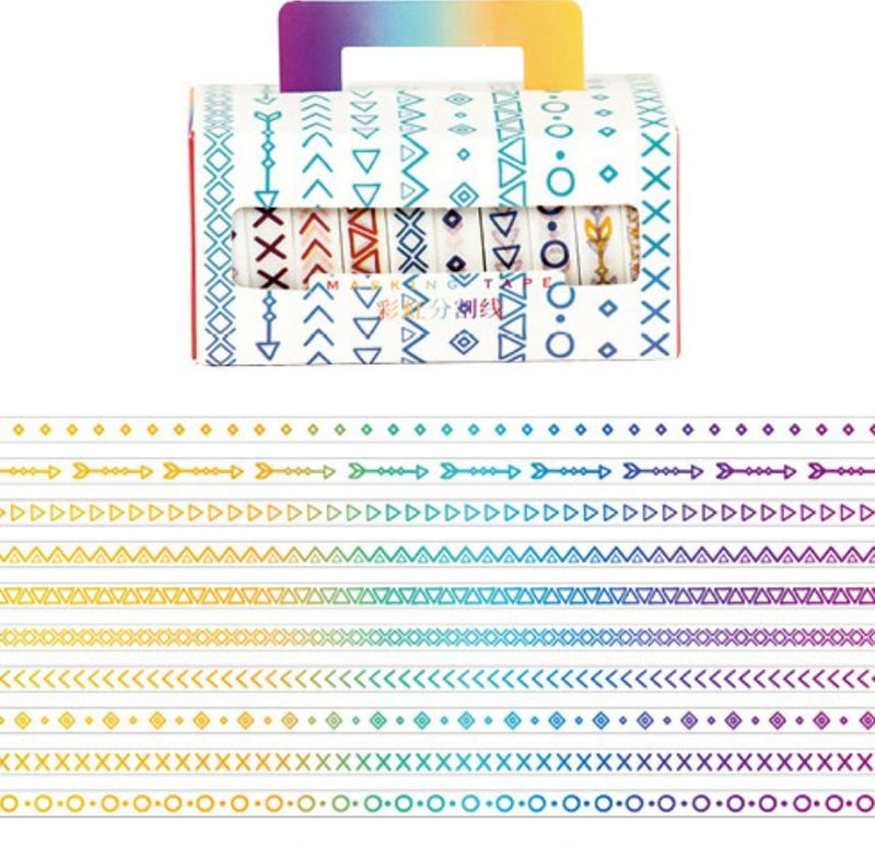 Spectrum Patterns Skinny Masking Tape Set - 10 Rolls