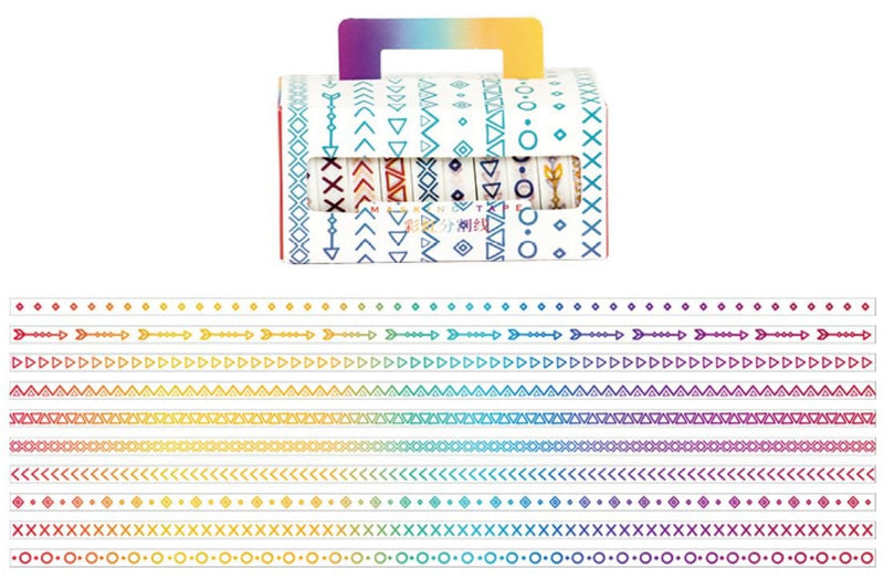 Spectrum Patterns Skinny Masking Tape Set - 10 Rolls