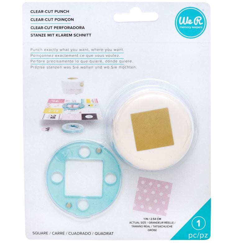 Mini We R Memory Keepers Clear Cut Punch - Square