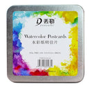 Dorer Art Watercolor Postcards in Tin Can