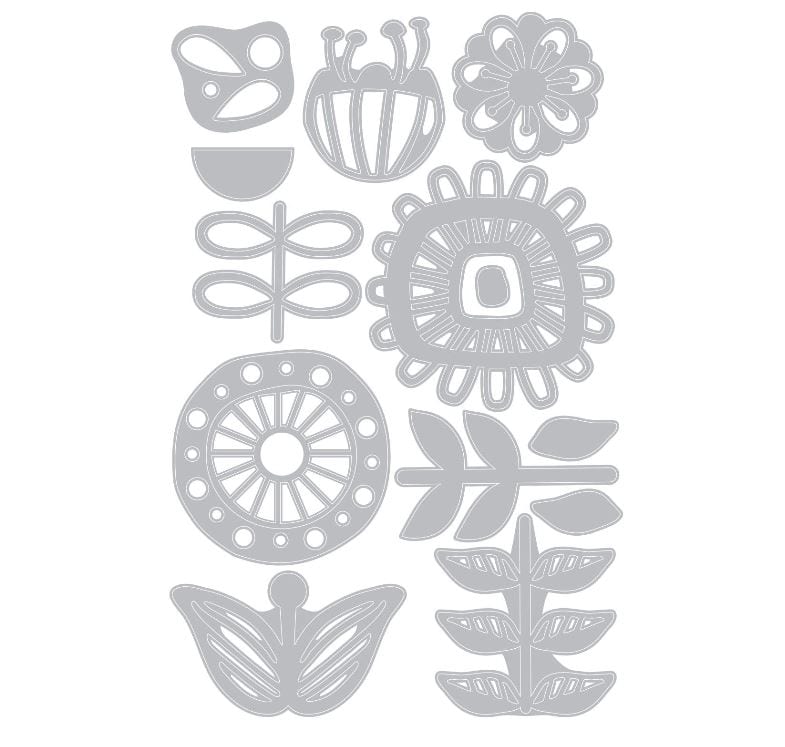Sizzix Stackable Florals Thinlits Die Set by Jenna Rushforth 13Pk