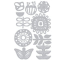 Sizzix Stackable Florals Thinlits Die Set by Jenna Rushforth 13Pk