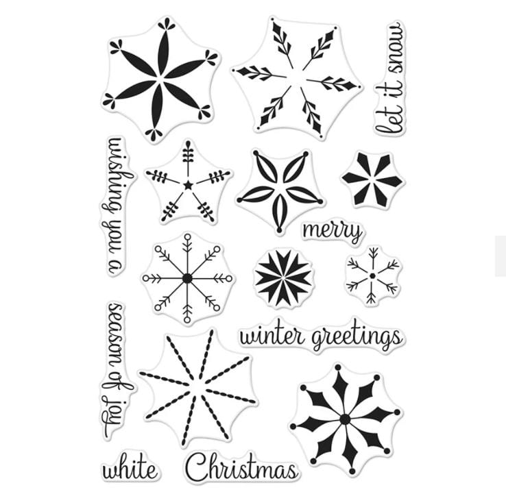 Hero Arts Stacking Snowflakes Stamp Set CM308