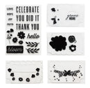 We R Memory Keepers Floral Stamp, Die and Embossing Folder Set with Mini Stamp Press
