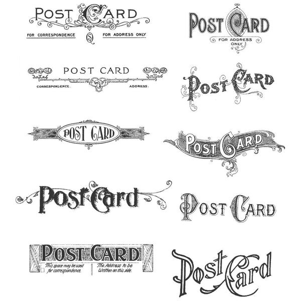 Stampers Anonymous Tim Holtz Postcards Cling Stamp