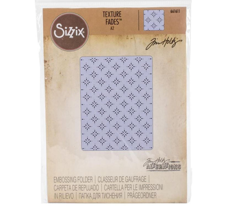 Sizzix Star Bright by Tim Holtz Texture Fades A2 Embossing Folder