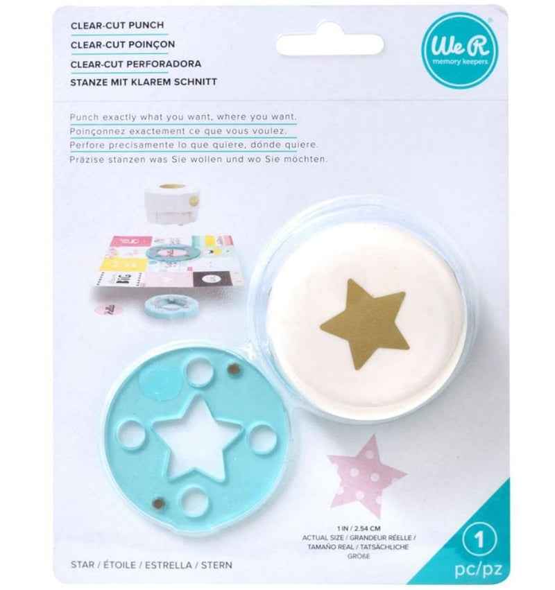 Mini We R Memory Keepers Clear Cut Punch - Star